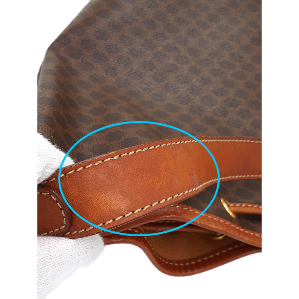 Celine Macadam Pattern Drawstring Bag Brown - image 6